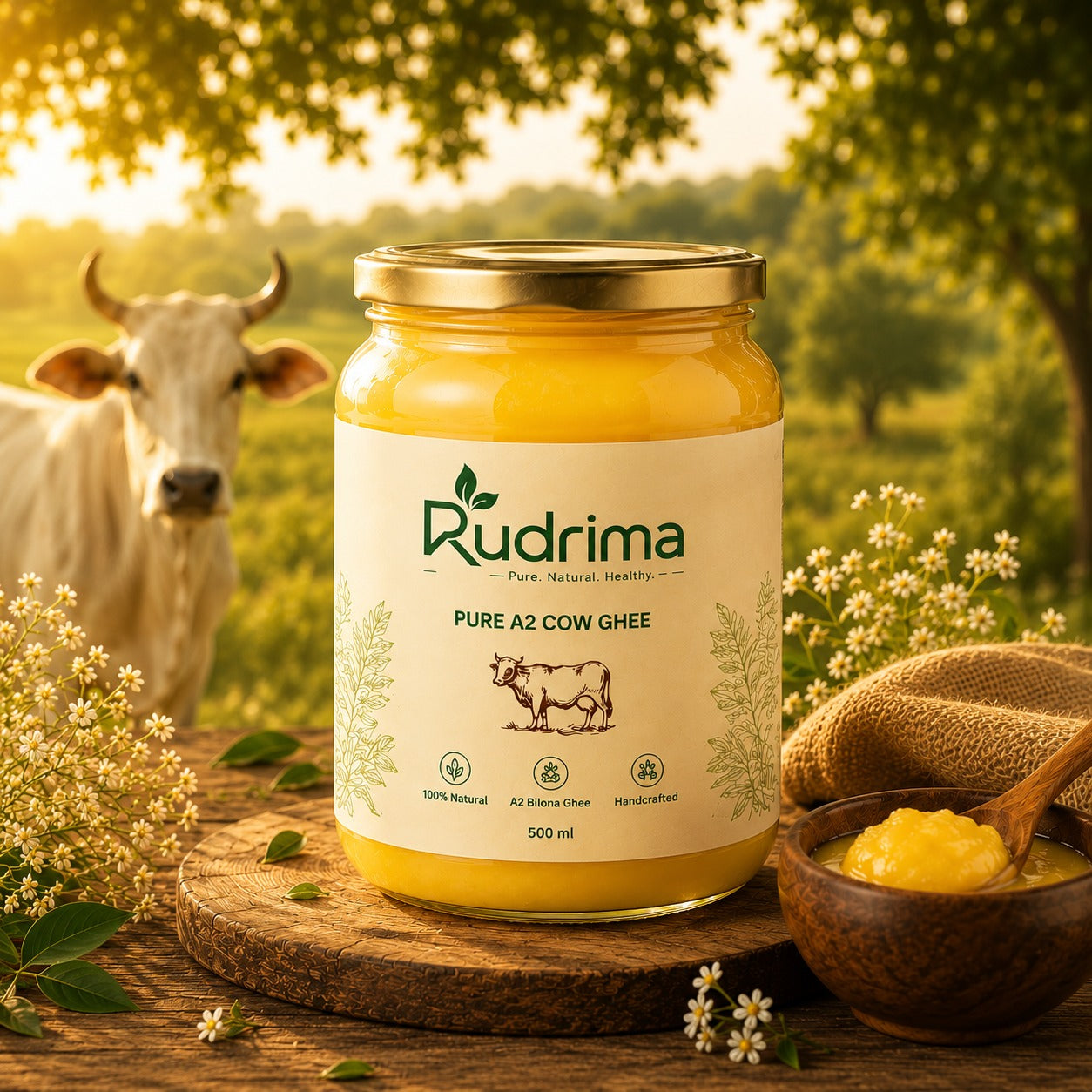 Pure A2 Cow Ghee - 500g | Traditional Bilona Made