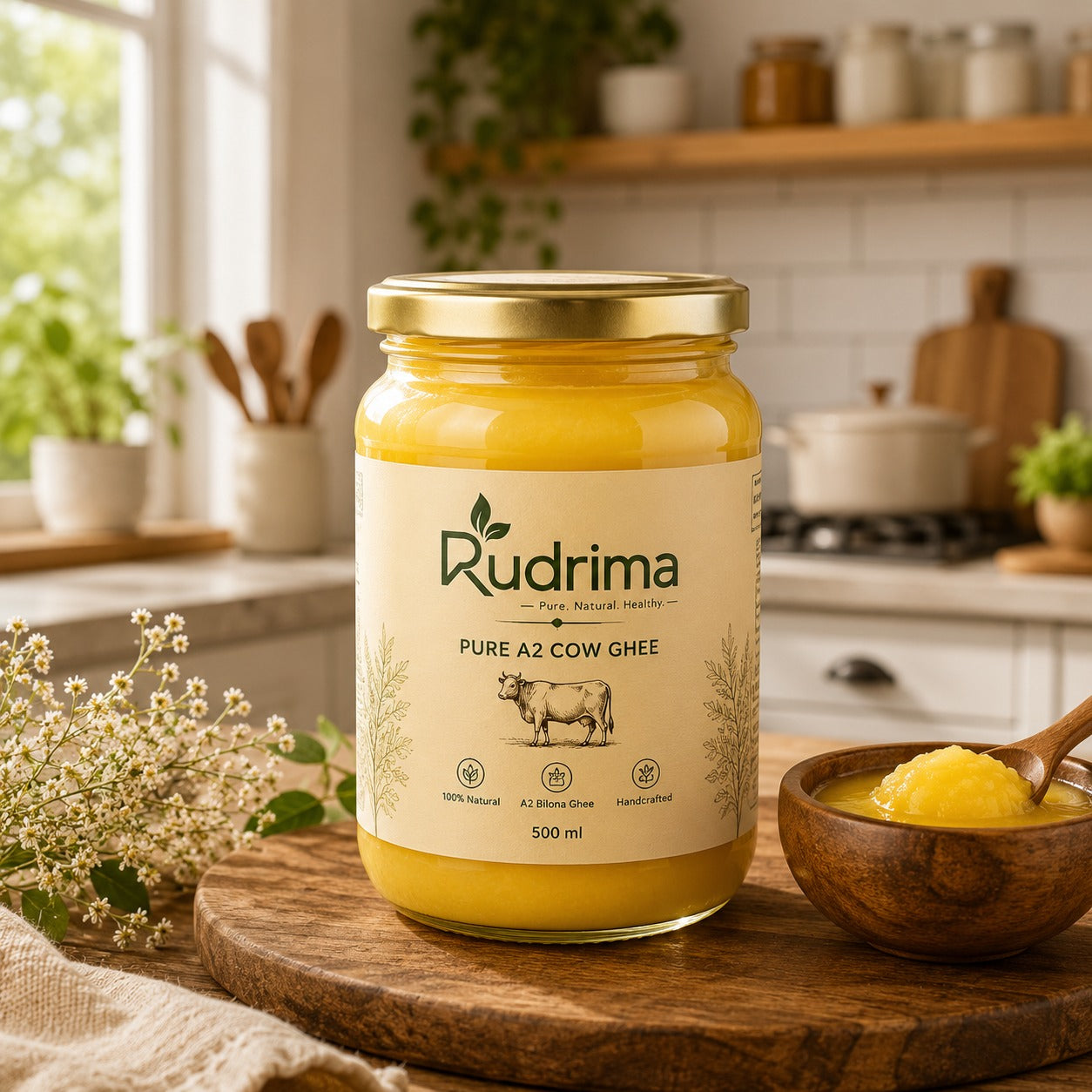 Pure A2 Cow Ghee - 500g | Traditional Bilona Made